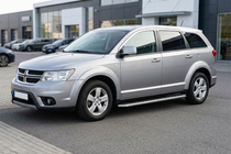 Dodge Journey 2008-2020 гг. Боковые Подножки Maydos V1 (2 шт., Алюминий и Нержавейка) фото 1