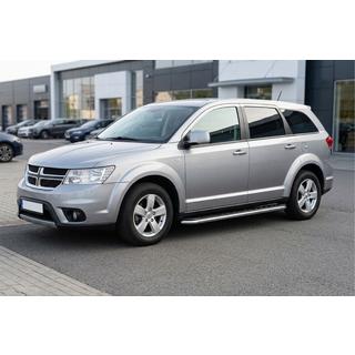 Боковые Подножки Maydos V1 (2 шт., Алюминий и Нержавейка) Dodge Journey 2008-2020 гг. фото 1