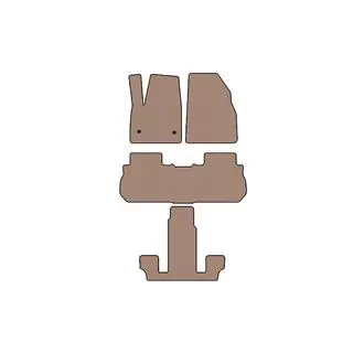 Резиновые коврики Carsuit (3 ряда, 2017-2019, бежевые) фото 1