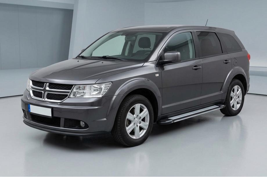 Dodge Journey 2008-2020 гг. Боковые Подножки Rainbow (2 шт., Алюминий) Image