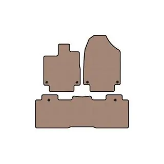 Резиновые коврики Carsuit (2 ряда, бежевые) фото 1