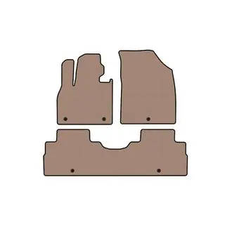 Резиновые коврики Carsuit (2 ряда, 8-местный, бежевые) фото 1