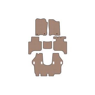 Резиновые коврики Carsuit (3 ряда, 2004-2008, бежевые) Infiniti QX56 2004-2010 гг. фото 1