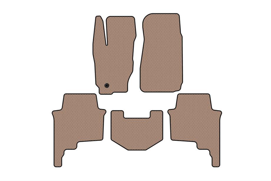 Jeep Commander 2005-2010 гг. Резиновые Коврики Carsuit (Бежевые) Фото 1