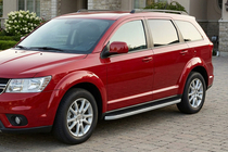 Fiat Freemont 2011-2016 гг. Боковые Подножки Tayga Grey (2 шт., Алюминий) фото 1
