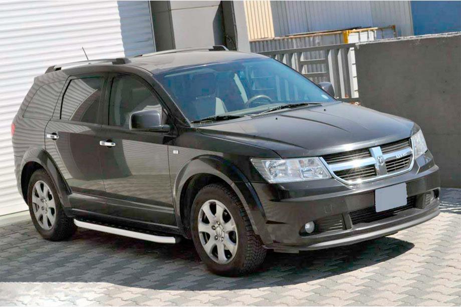 Fiat Freemont 2011-2016 гг. Боковые Подножки Fullmond (2 шт., Алюминий) Image
