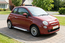 Fiat 500/500L 2013-2022 гг. Боковые пороги Allmond Grey (2 шт., алюминий) фото 1