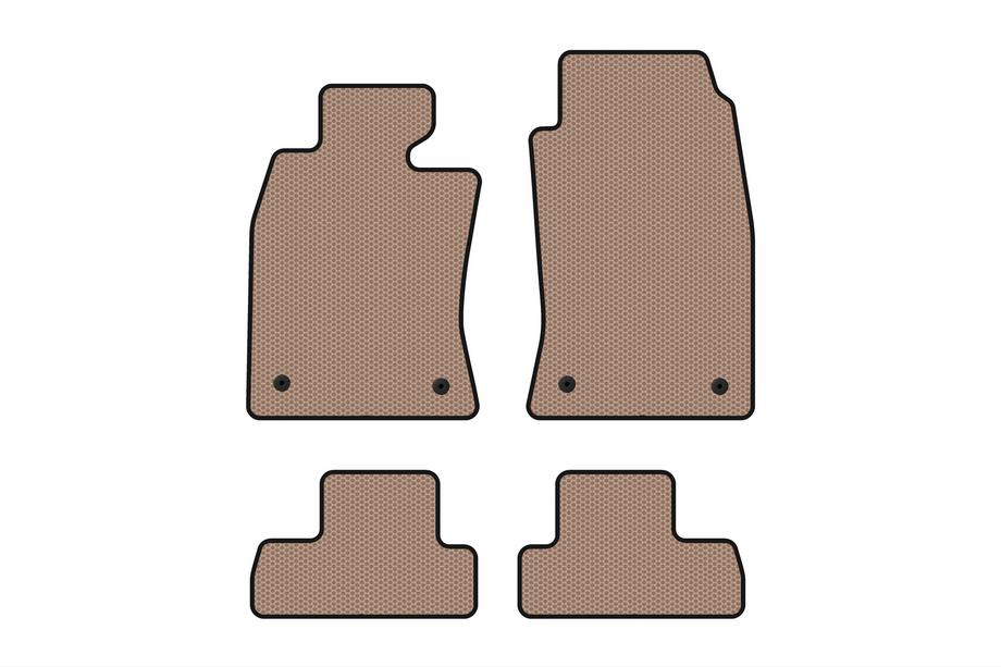 Mini Cooper R50/52/53 2000-2006 гг. Резиновые коврики Carsuit (для R50, бежевые) Фото 1