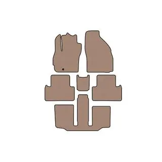 Резиновые коврики Carsuit (3 ряда, 7-местный, бежевые) фото 1