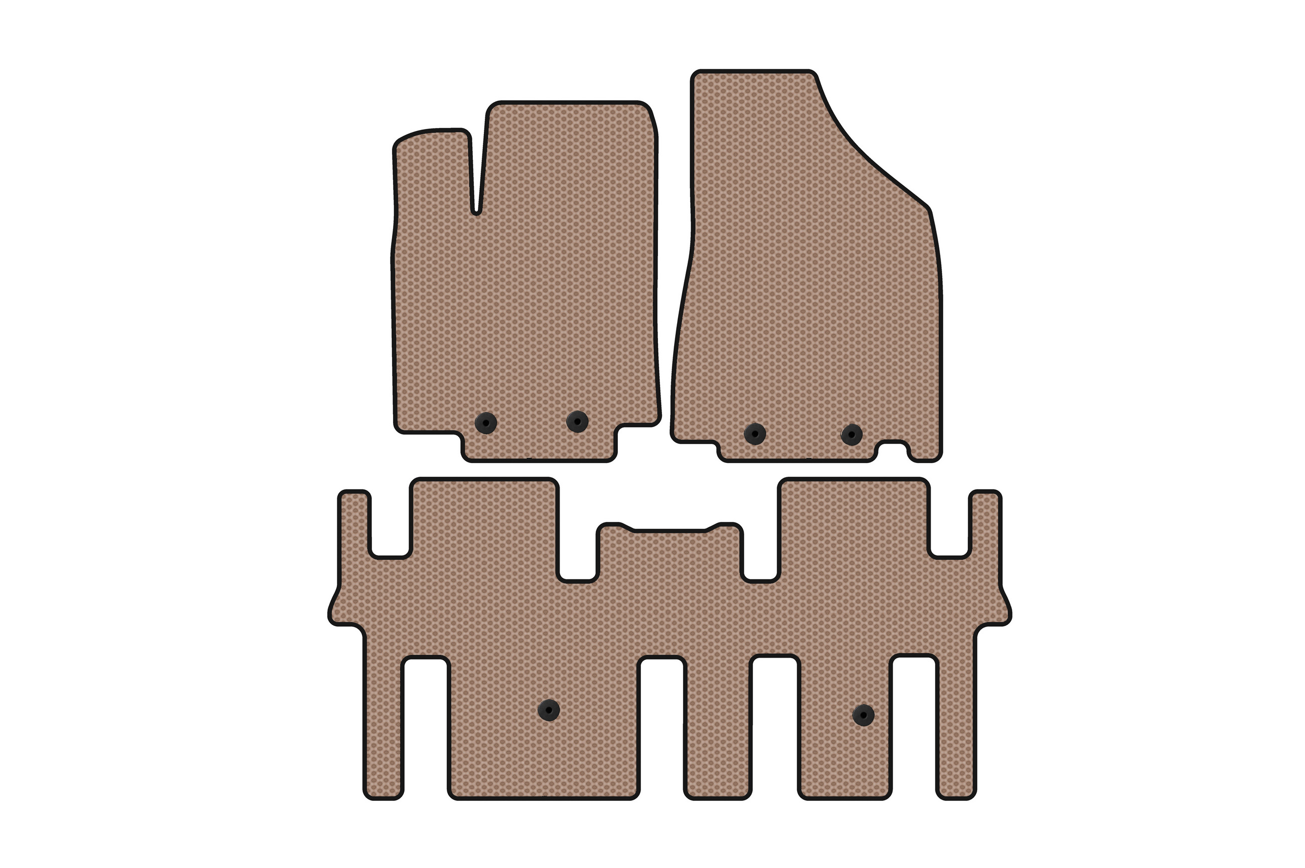 Гумові килимки Carsuit (2 ряди, бежевий) для Nissan Pathfinder R52 2012-2021 рр