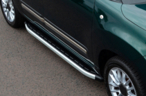 Fiat 500/500L 2013-2022 гг. Боковые Подножки Fullmond (2 шт., Алюминий) фото 2