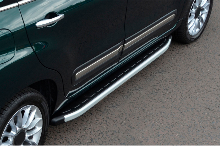Fiat 500/500L 2013-2022 гг. Боковые Подножки Fullmond (2 шт., Алюминий) Image