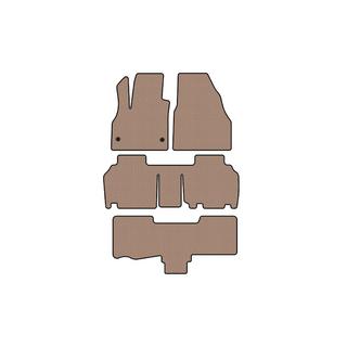 Резиновые коврики Carsuit (3 ряда, 5-дверный/7-местный, бежевые) фото 1