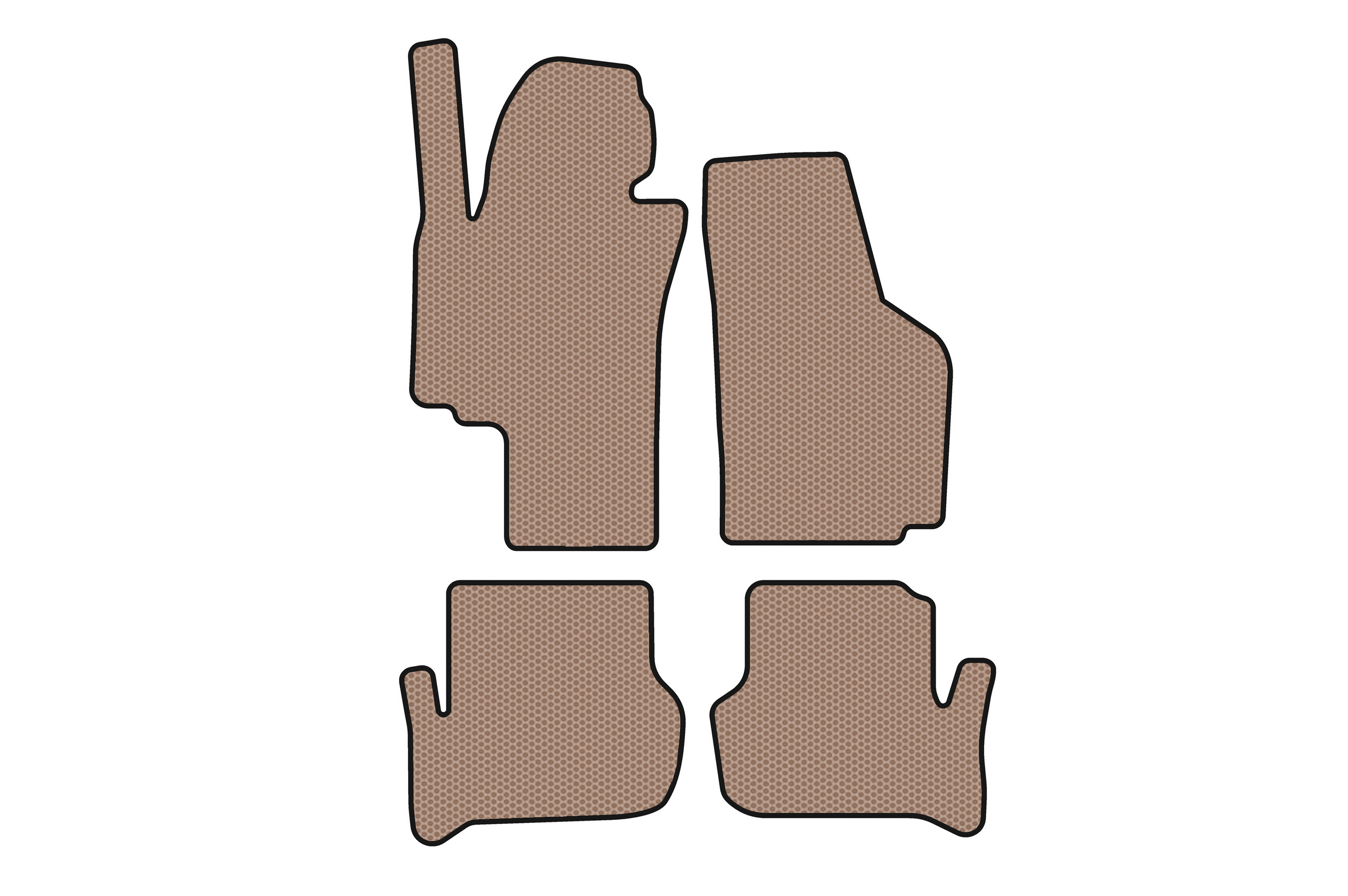 Гумові килимки Carsuit (Бежевий) для Seat Toledo 2005-2012 рр - фото 1