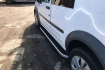 Ford Connect 2002–2006 гг. Боковые Подножки Tayga (2 шт., Алюминий) фото 3