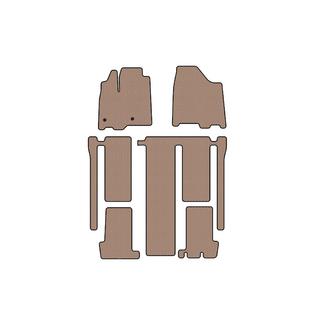Резиновые коврики Carsuit (3 ряда, бежевые) Toyota Sienna 2010-2020 гг. фото 1