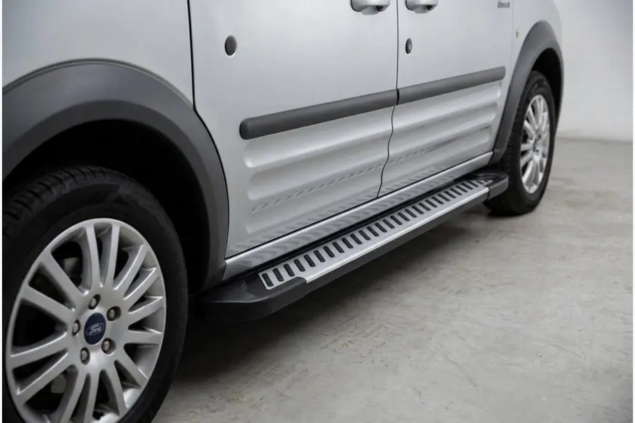 Ford Connect 2006–2009 гг. Боковые Подножки Line (2 шт., Алюминий) Макси База Image