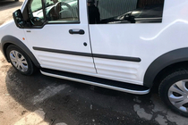 Ford Connect 2006–2009 гг. Боковые Подножки Tayga (2 шт., Алюминий) фото 2