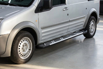 Ford Connect 2010-2013 гг. Боковые Подножки Sunrise (2 шт., Алюминий) фото 1