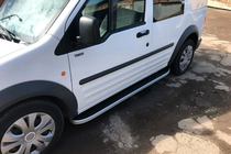 Ford Connect 2010-2013 гг. Боковые Подножки Tayga (2 шт., Алюминий) фото 3