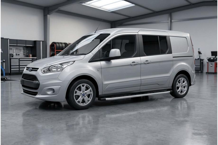 Ford Connect 2014-2021 гг. Боковые пороги Fullmond (2 шт., алюминий) Image