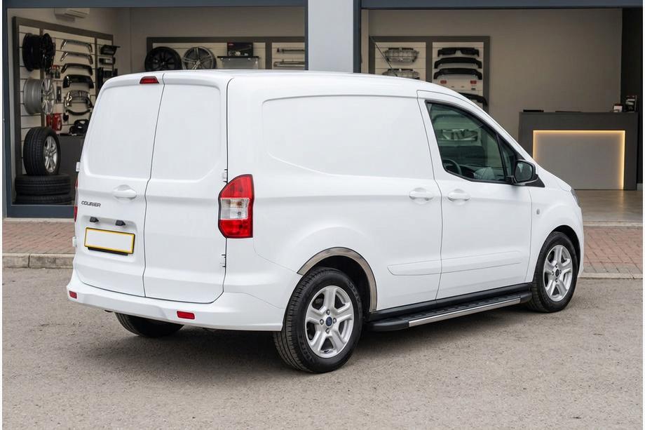 Ford Courier 2014-2023 гг. Боковые Подножки Duru (2 шт., Алюминий) Image