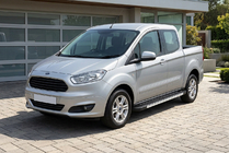 Ford Courier 2014-2023 гг. Боковые пороги RedLine V1 (2 шт., алюминий) фото 1