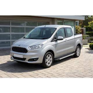 Боковые пороги RedLine V1 (2 шт., алюминий) Ford Courier 2014-2023 гг. фото 1