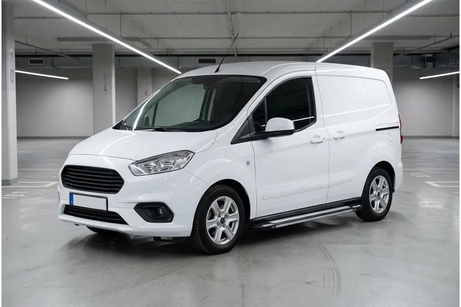 Ford Courier 2014-2023 гг. Боковые Подножки Rainbow (2 шт., Алюминий) Image