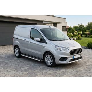 Боковые пороги Fullmond (2 шт., алюминий) Ford Courier 2014-2023 гг. фото 1