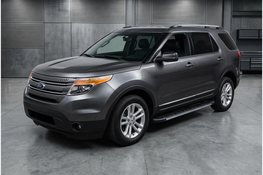 Ford Explorer 2011-2019 гг. Боковые Подножки Duru (2 шт., Алюминий) Image