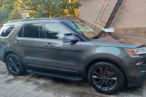 Ford Explorer 2011-2019 гг. Боковые Подножки Allmond Black (2 шт., Алюминий) фото 5
