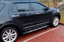 Ford Explorer 2011-2019 гг. Боковые Подножки Sunrise (2 шт., Алюминий) фото 2