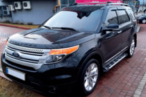Ford Explorer 2011-2019 гг. Боковые Подножки Sunrise (2 шт., Алюминий) фото 1