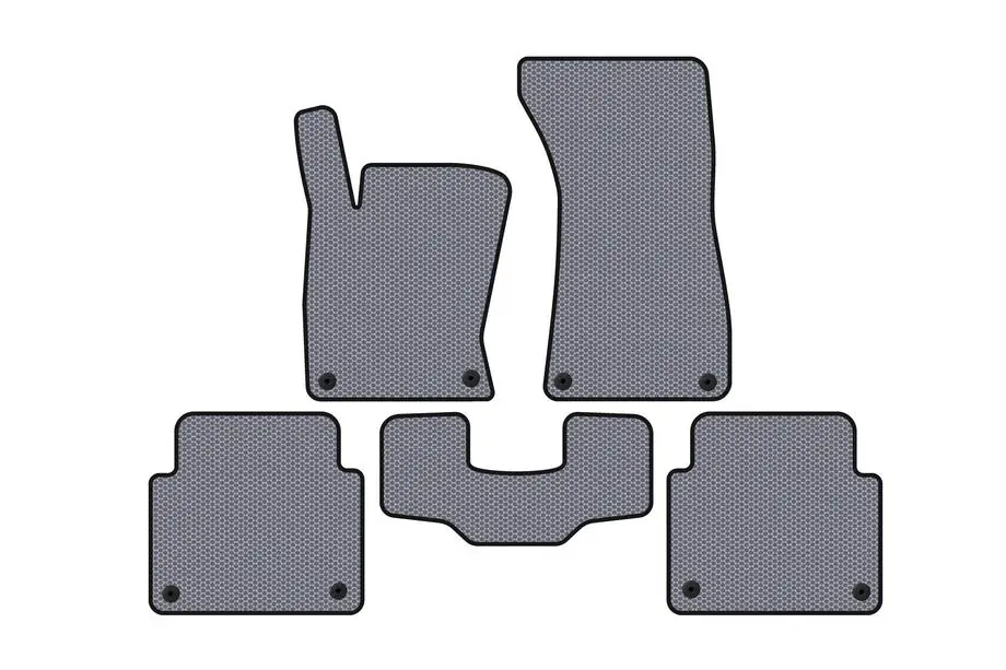 Audi A8 2002-2009 гг. Резиновые Коврики Carsuit (Short, Серый) Фото 1