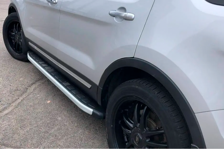 Ford Explorer 2011-2019 гг. Боковые пороги Fullmond (2 шт., алюминий) Image