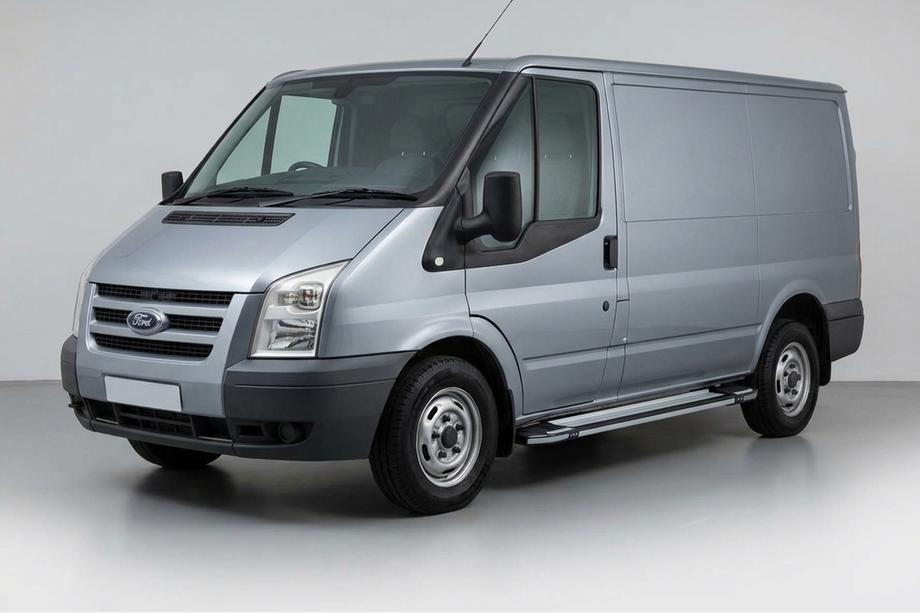 Ford Transit 2000–2014 гг. Боковые Подножки Rainbow (2 шт., Алюминий) Image
