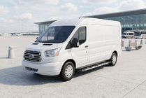 Ford Transit 2014- гг. Боковые Подножки Sunrise (2 шт., Алюминий) фото 1