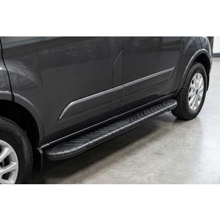 Боковые пороги Bosphorus Black (2 шт., алюминий) Ford Custom 2013-2022 гг. фото 1