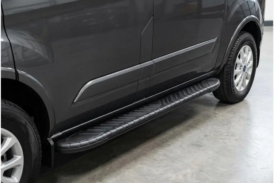 Ford Custom 2013-2022 гг. Боковые пороги Bosphorus Black (2 шт., алюминий) Image