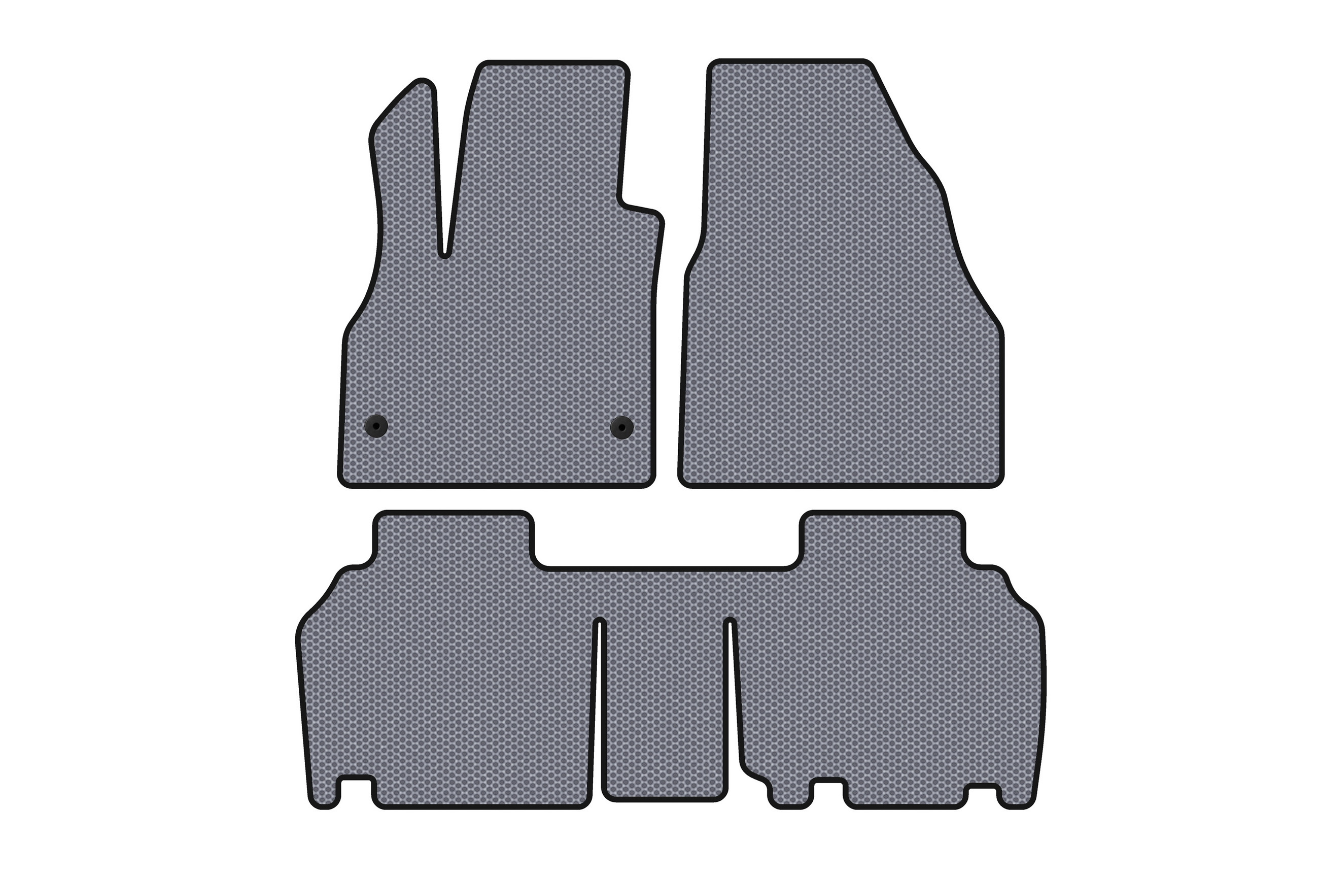 Гумові килимки Carsuit (2 ряди, 5-ти дверний/7-місний, сірий) для Renault Kangoo 2008-2020 рр