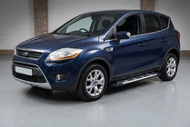 Ford Kuga 2008-2013 гг. Боковые Подножки Sunrise (2 шт., Алюминий) фото 1
