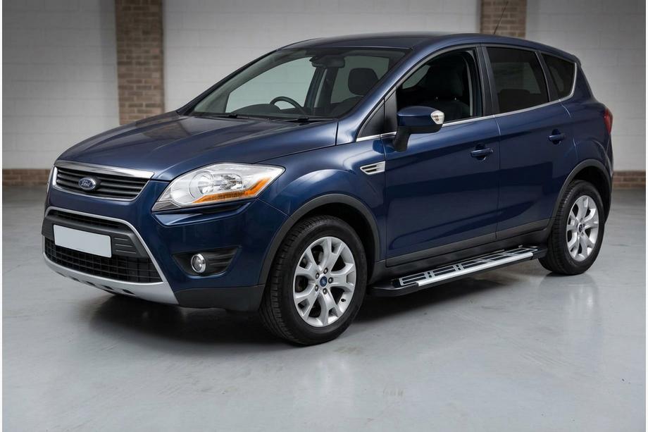 Ford Kuga 2008-2013 гг. Боковые Подножки Sunrise (2 шт., Алюминий) Image