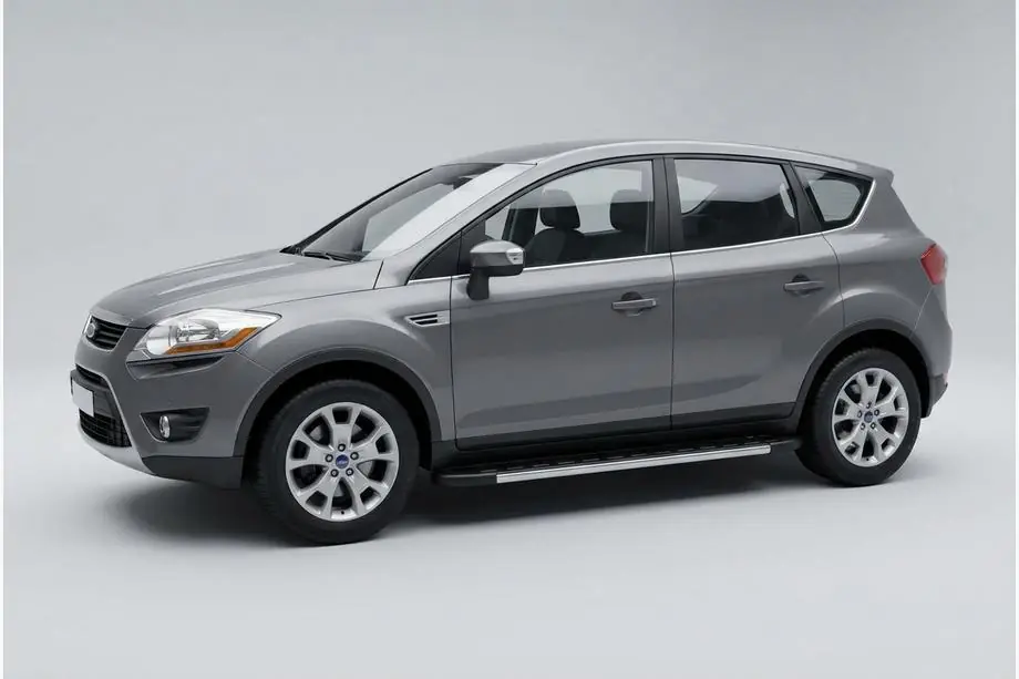 Ford Kuga 2008-2013 гг. Боковые Подножки Duru (2 шт., Алюминий) Image