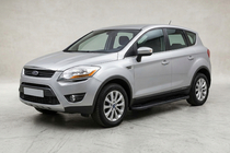 Ford Kuga 2008-2013 гг. Боковые пороги Bosphorus Black (2 шт., алюминий) фото 1