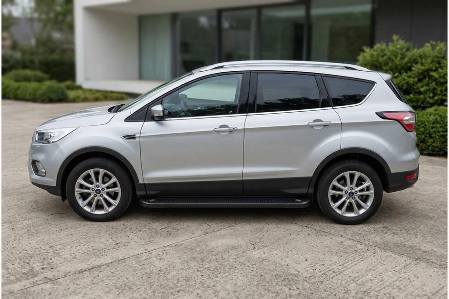 Ford Kuga/Escape 2013-2019 гг. Боковые Подножки Allmond Black (2 шт., Алюминий) Image