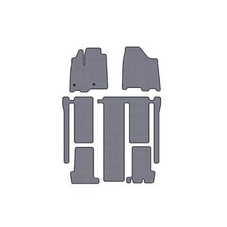 Резиновые коврики Carsuit (3 ряда, серые) Toyota Sienna 2010-2020 гг. фото 1