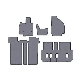 Резиновые коврики Carsuit (3 ряда, 6-местный, серый) фото 1