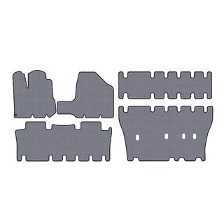 Резиновые коврики Carsuit (3 ряда, серые) Toyota Sienna 2003-2009 гг. фото 1