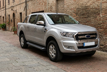 Ford Ranger 2011–2022 гг. Боковые Подножки Allmond Black (2 шт., Алюминий) фото 1